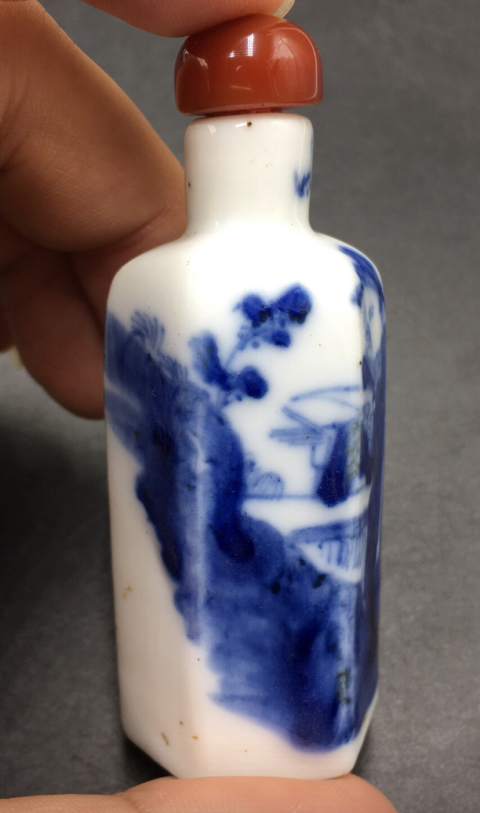 古玩陶瓷青花鼻煙壺拍賣，當前價格7100元