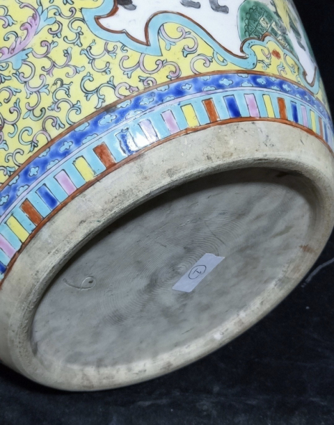 古玩陶瓷人物魚藻紋彩繪缸拍賣，當前價格29800元