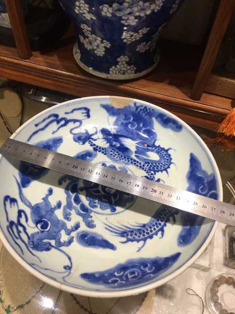 古玩陶瓷青花龍馬盤拍賣，當前價格18800元
