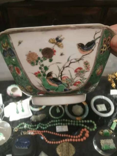 古玩陶瓷清康熙五彩人物紋方碗拍賣，當前價格19800元