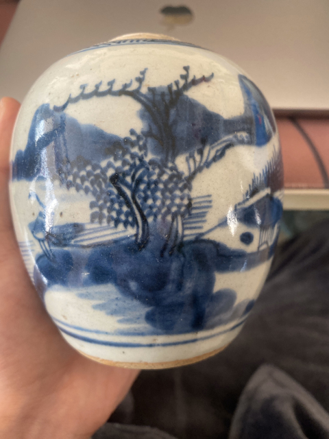 古玩陶瓷青花山水紋罐拍賣，當前價格8800元