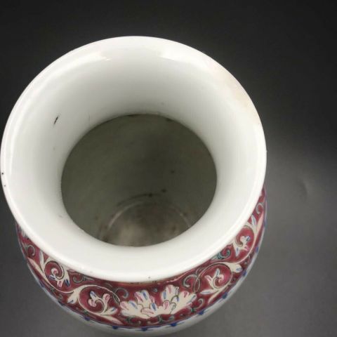 古玩陶瓷粉彩精忠報國人物故事紋燈籠瓶拍賣，當前價格46500元