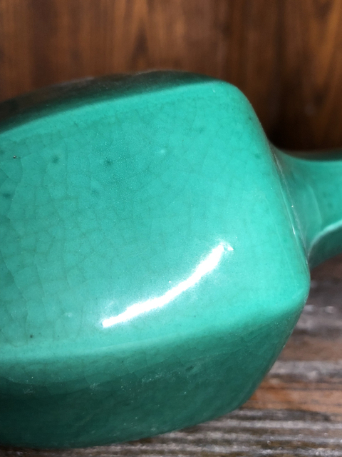 古玩陶瓷綠釉六方瓶拍賣，當前價格24800元