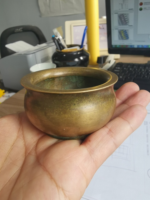 古玩銅器民國缶式爐拍賣，當前價格7000元