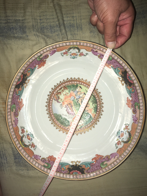 古玩陶瓷廣彩花卉開光人物故事紋大碗拍賣，當前價格12000元