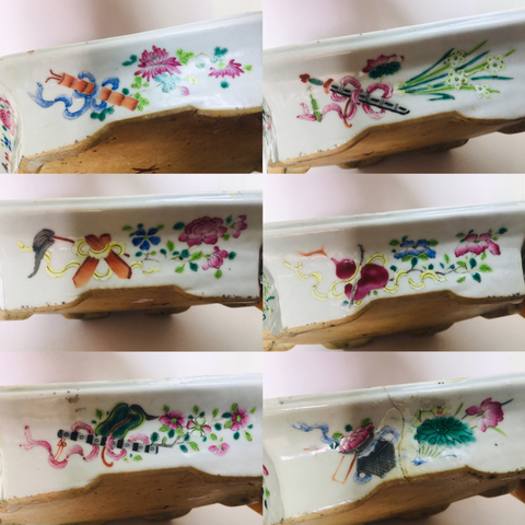 古玩陶瓷(繪畫精品)粉彩六彩龍紋六角八寶花卉大盆拍賣,當(dāng)前價(jià)格0元