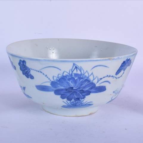 古玩陶瓷青花滿池嬌紋碗拍賣，當前價格8800元