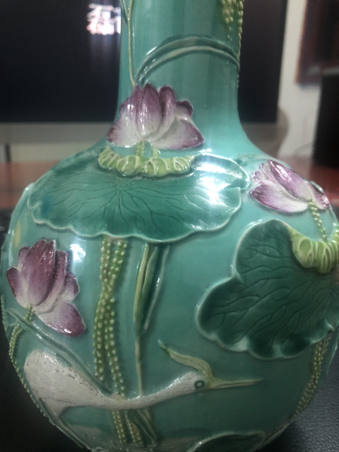 古玩陶瓷天球瓶拍賣，當前價格9000元