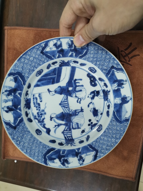 古玩陶瓷青花仕女盤拍賣，當前價格12000元