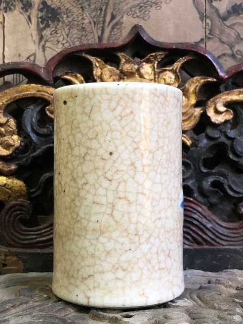 古玩陶瓷哥釉青花筆筒拍賣，當前價格13000元