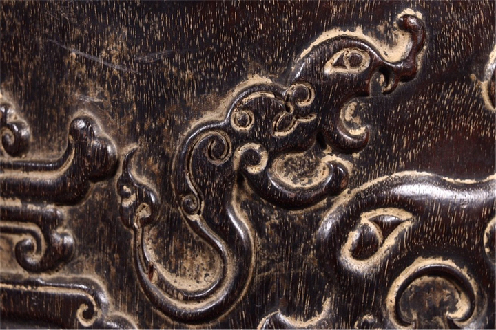 古玩雜項(xiàng)紫檀木筆筒拍賣，當(dāng)前價(jià)格4000元