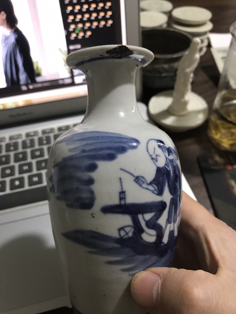 古玩陶瓷人物紋青花瓶拍賣，當前價格13000元