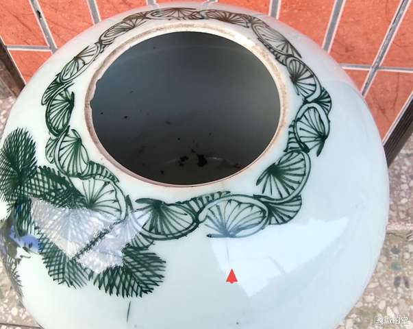 古玩陶瓷西瓜罐拍賣，當前價格9800元