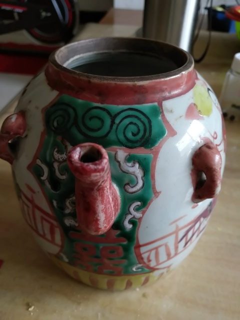 古玩陶瓷粉彩壺拍賣，當前價格8500元