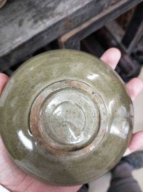 古玩陶瓷青瓷蓖劃花卉紋碗拍賣，當前價格9900元