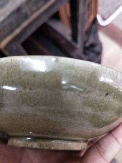 古玩陶瓷青瓷蓖劃花卉紋碗拍賣，當前價格9900元