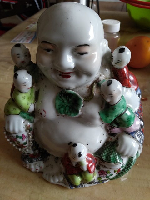 古玩陶瓷粉彩佛拍賣，當前價格8700元