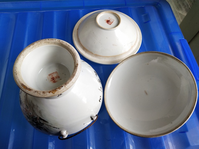 古玩陶瓷淺絳彩暖鍋拍賣，當前價格9260元