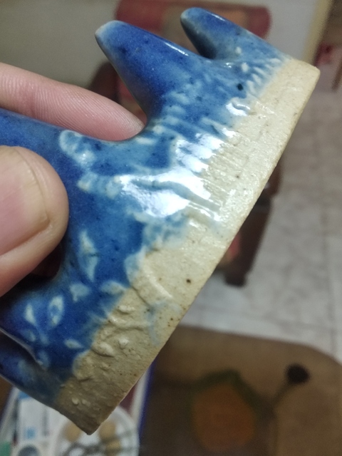 古玩陶瓷藍釉印花筆山拍賣，當前價格9900元