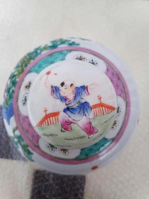 古玩陶瓷粉彩人物蓋罐拍賣，當前價格16880元