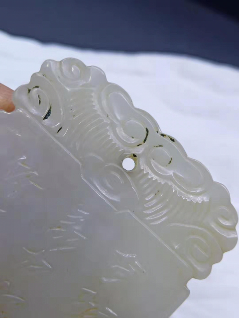 古玩玉器詩(shī)文牌拍賣，當(dāng)前價(jià)格9900元