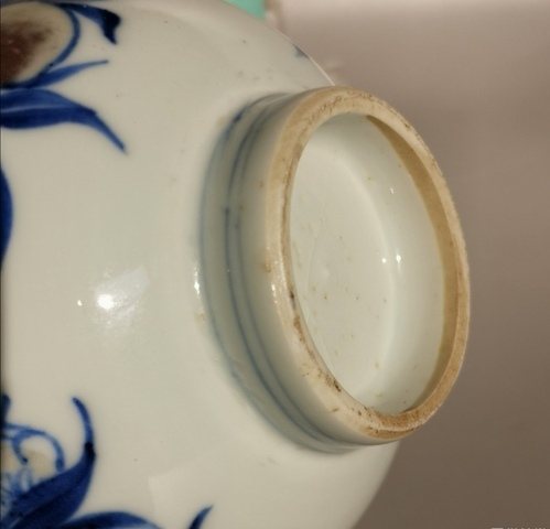 古玩陶瓷青花釉里紅桃紋碗拍賣，當前價格8800元