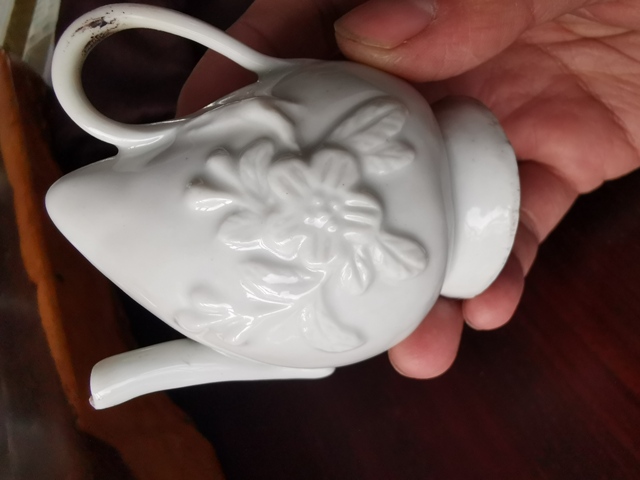 古玩陶瓷白釉印?；ɑ芗y倒流壺拍賣，當前價格7800元