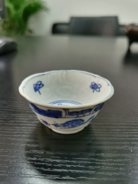 古玩陶瓷青花杯拍賣，當前價格4000元