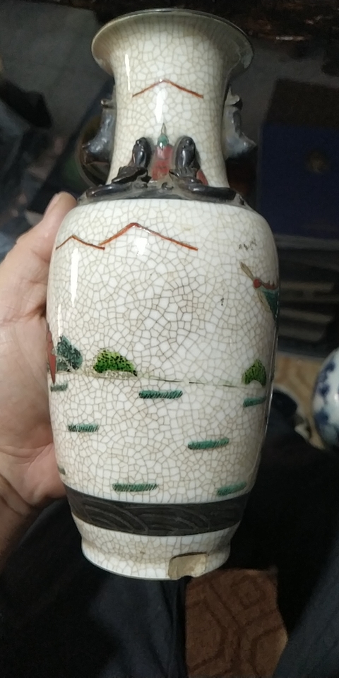 古玩陶瓷刀馬人五彩瓶拍賣，當前價格11000元