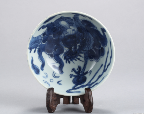 古玩陶瓷龍紋青花碗拍賣，當前價格10000元