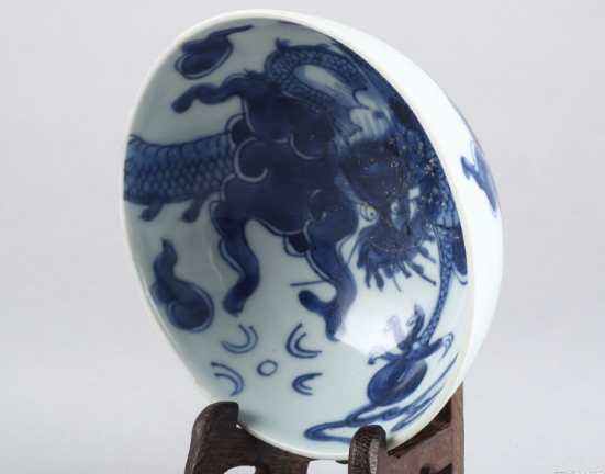 古玩陶瓷龍紋青花碗拍賣，當前價格10000元