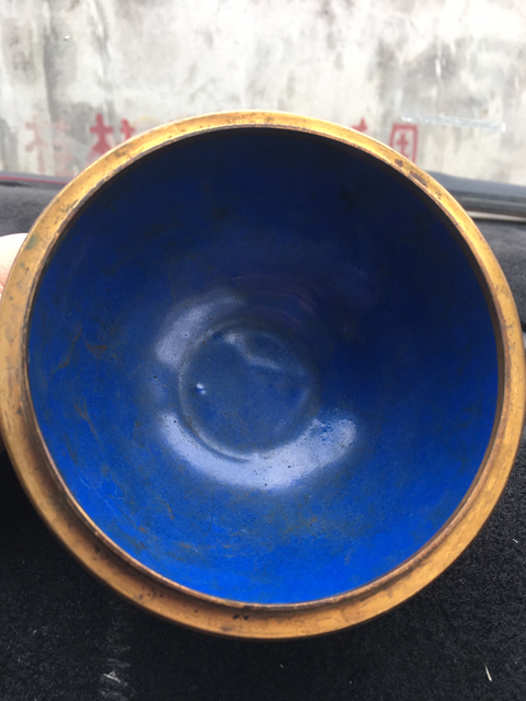 古玩陶瓷景泰藍花卉紋蘋果形蓋罐拍賣，當前價格8500元