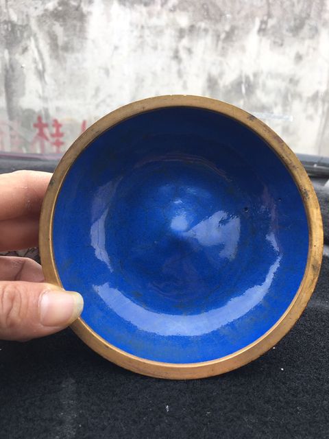 古玩陶瓷景泰藍花卉紋蘋果形蓋罐拍賣，當前價格8500元