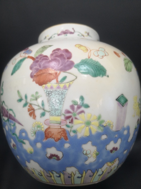 古玩陶瓷博古圖蓋罐拍賣，當前價格8900元