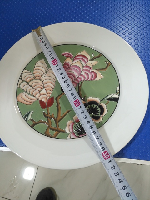 古玩陶瓷粉彩大盤拍賣，當前價格10500元