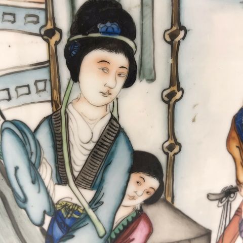 古玩陶瓷粉彩孟母三遷人物故事紋大瓶拍賣，當(dāng)前價格21800元