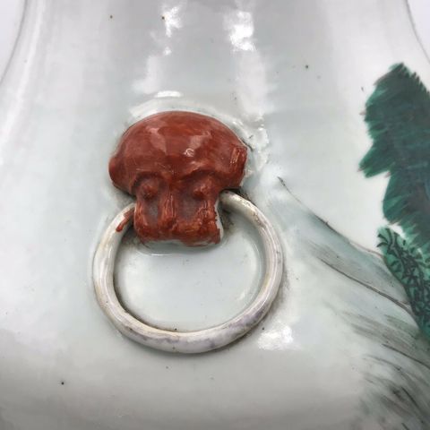 古玩陶瓷粉彩孟母三遷人物故事紋大瓶拍賣，當(dāng)前價格21800元