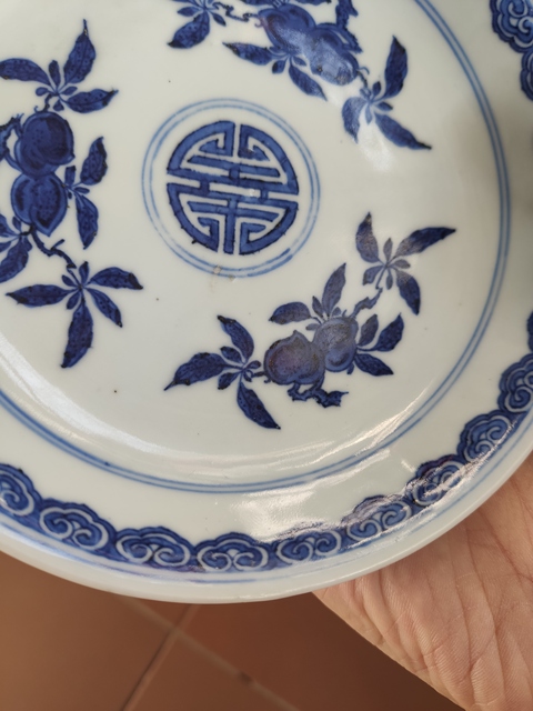 古玩陶瓷青花壽字盤拍賣，當前價格8990元