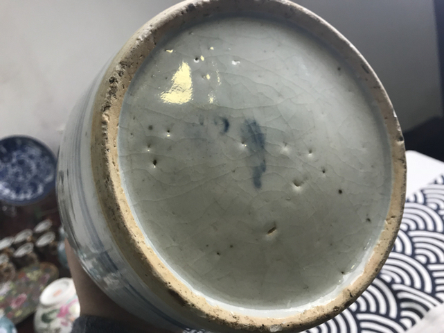 古玩陶瓷山水紋青花罐拍賣，當前價格12800元