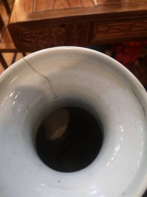 古玩陶瓷青花纏枝牡丹紋喜字瓶拍賣，當前價格8980元