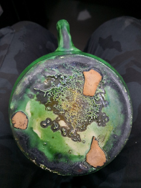 古玩陶瓷綠釉執(zhí)壺拍賣，當(dāng)前價格1800元