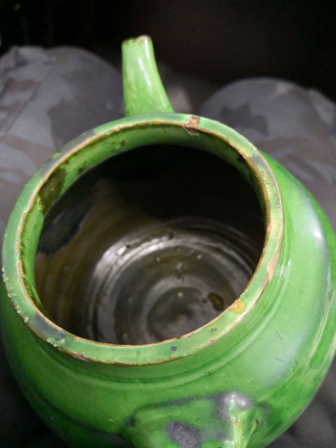 古玩陶瓷綠釉執(zhí)壺拍賣，當(dāng)前價格1800元