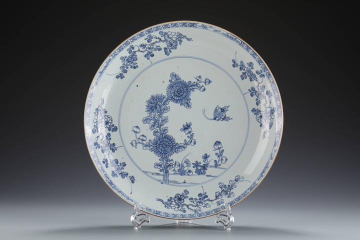 古玩陶瓷青花盤拍賣，當前價格1080元