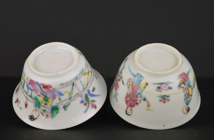 古玩陶瓷粉彩三娘教子人物故事紋小杯拍賣，當前價格3800元