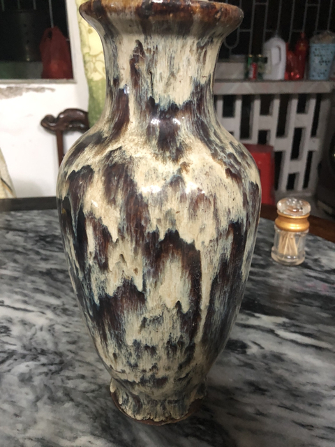 古玩陶瓷花釉瓶拍賣，當(dāng)前價格6800元