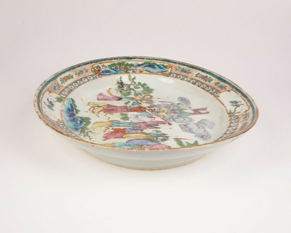 古玩陶瓷廣彩人物故事紋大盤拍賣，當(dāng)前價格8800元