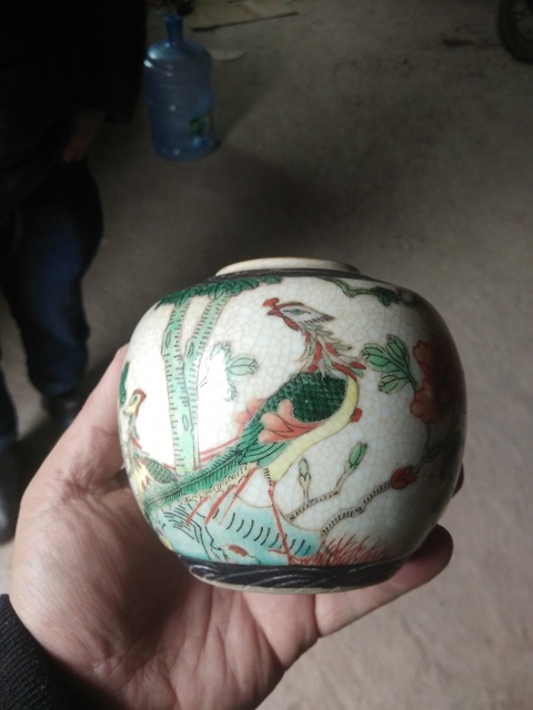 古玩陶瓷哥釉五彩罐拍賣，當前價格2000元