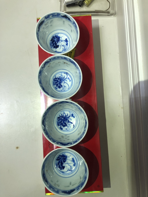 古玩陶瓷青花玲瓏杯拍賣，當前價格4000元