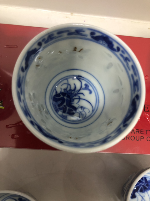 古玩陶瓷青花玲瓏杯拍賣，當前價格4000元