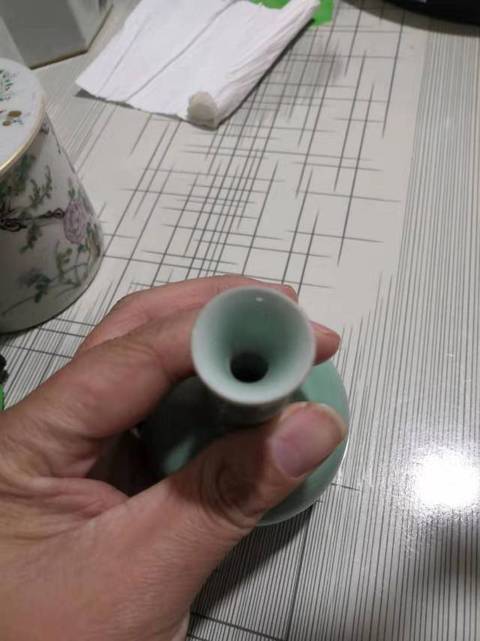 古玩陶瓷青釉長頸瓶拍賣，當前價格12500元